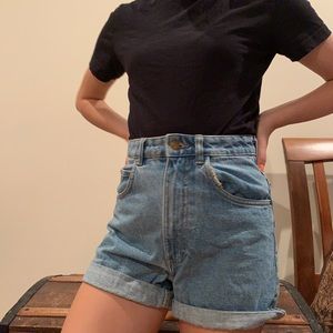 Zara high waisted mom shorts